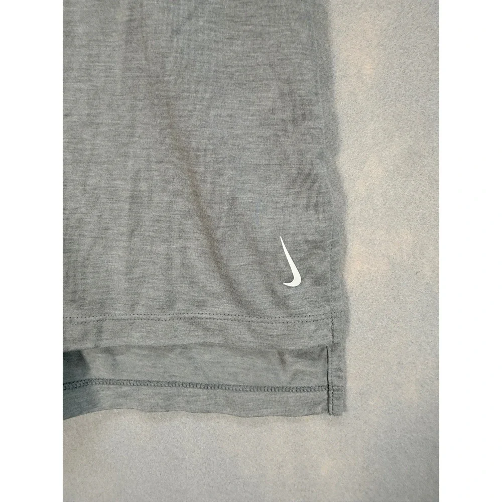 Nike Dri-FIT Womens Racerback Tank Top Heather Gray Small Scoop Neck Workout
